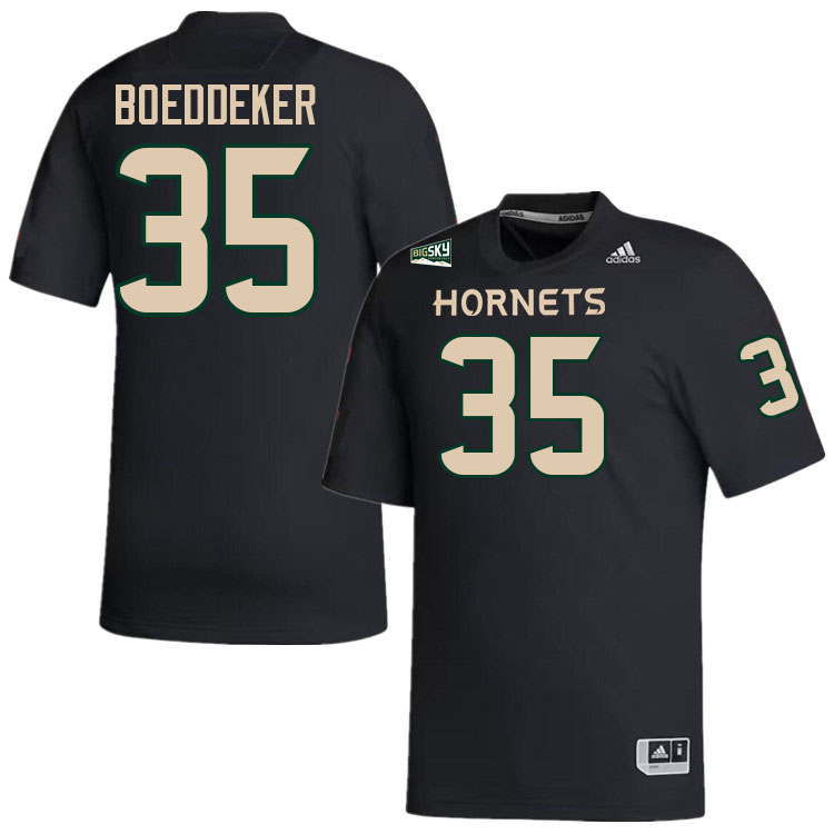 Sacramento State Hornets #35 Hunter Boeddeker College Football Jerseys Stitched Sale-Black